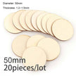 Diameter 1-10CM Natural Unfinished Round Wood Slices Circles Discs for DIY Craft kids Christmas Painting Toys Ornament Decor - TheWellBeing4All