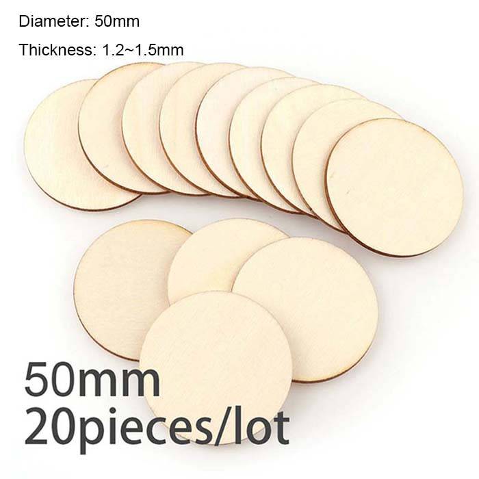 Diameter 1-10CM Natural Unfinished Round Wood Slices Circles Discs for DIY Craft kids Christmas Painting Toys Ornament Decor - TheWellBeing4All