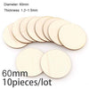 Diameter 1-10CM Natural Unfinished Round Wood Slices Circles Discs for DIY Craft kids Christmas Painting Toys Ornament Decor - TheWellBeing4All