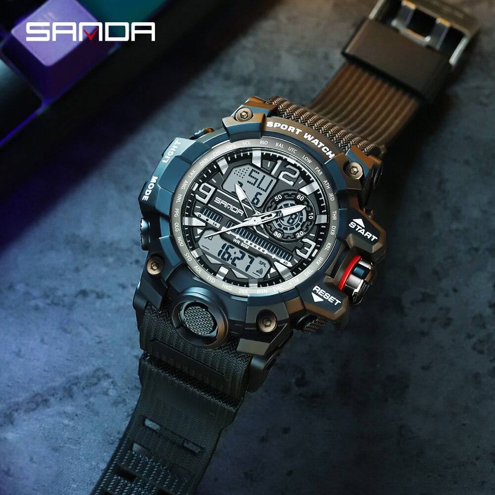 G Style New Men's Watches 50M Waterproof Shock Sports Military Quartz Watch for Male Digital Wristwatch Clock 3133 - TheWellBeing4All