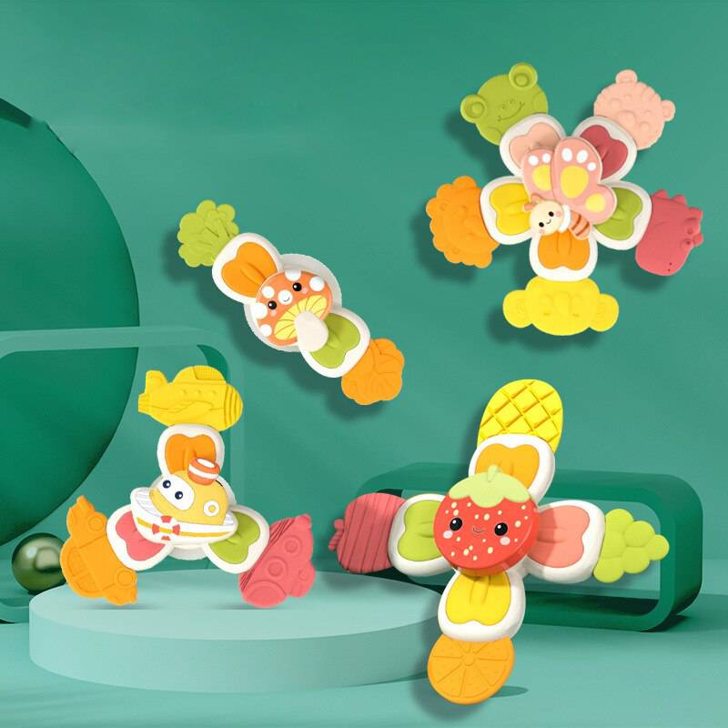 Baby Infant Insect Gyro Educational Toys Rotating Rattle Sets Bath Suction Cups Spinning - TheWellBeing4All