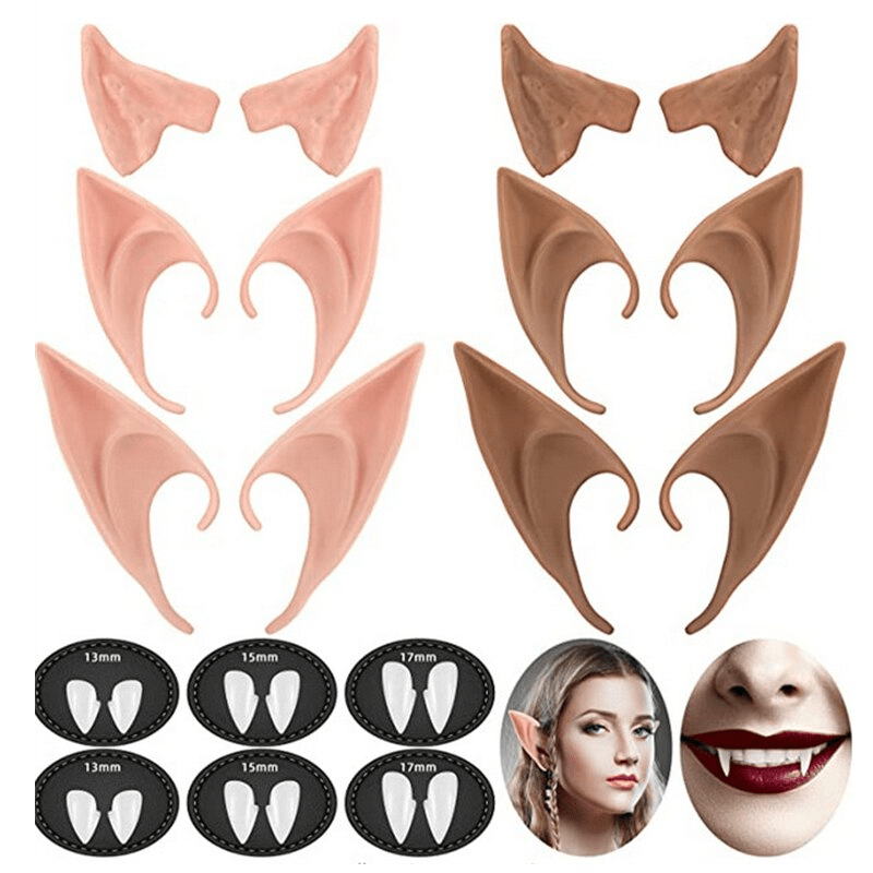 TheWellBeing™Cosplay Fairy Pixie Elf Ears - Enchanting Costume Accessories for Halloween and Christmas