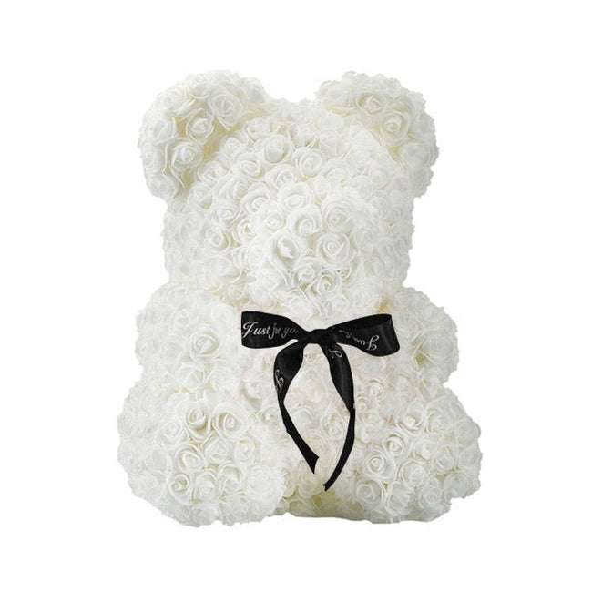 Rose Bear Heart Artificial Flower Rose Teddy Bear For Women Valentine Wedding Birthday Christmas 25/40cm - TheWellBeing4All