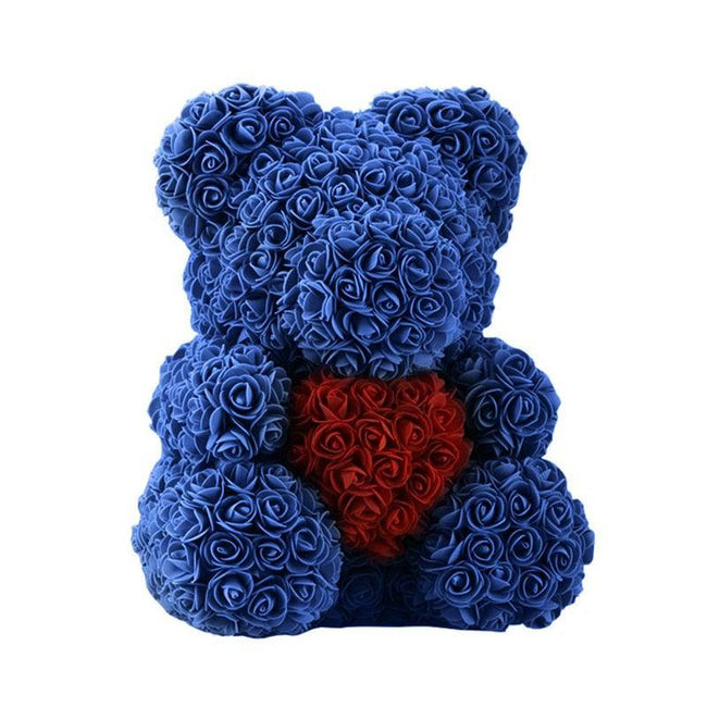 Rose Bear Heart Artificial Flower Rose Teddy Bear For Women Valentine Wedding Birthday Christmas 25/40cm - TheWellBeing4All