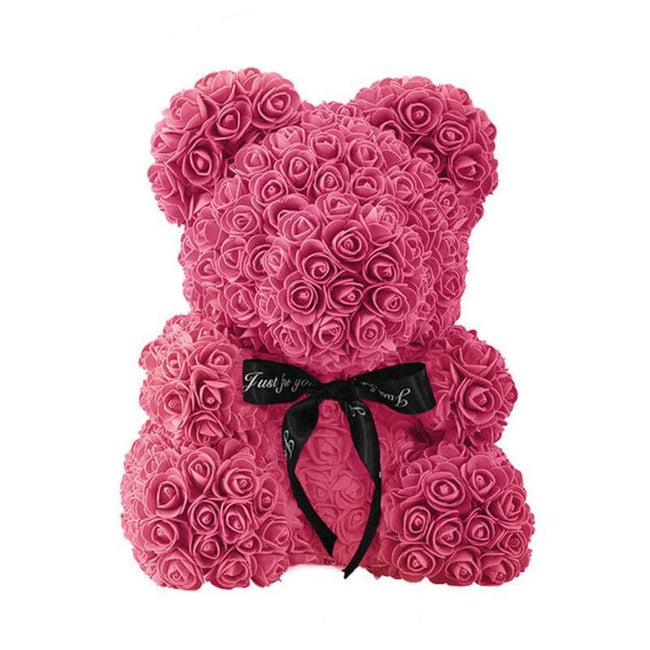 Rose Bear Heart Artificial Flower Rose Teddy Bear For Women Valentine Wedding Birthday Christmas 25/40cm - TheWellBeing4All