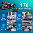 WiFi GPS Car DVR Dual Lens 8 Infrared Light Night Vision 3 Lens 170 Degree Dash Cam Car Camera 4 Channel - TheWellBeing4All