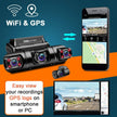 WiFi GPS Car DVR Dual Lens 8 Infrared Light Night Vision 3 Lens 170 Degree Dash Cam Car Camera 4 Channel - TheWellBeing4All