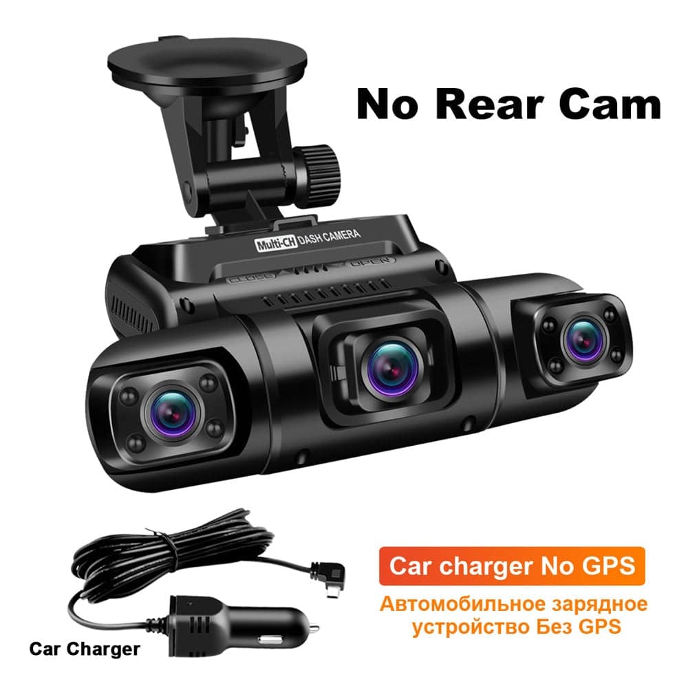 WiFi GPS Car DVR Dual Lens 8 Infrared Light Night Vision 3 Lens 170 Degree Dash Cam Car Camera 4 Channel - TheWellBeing4All