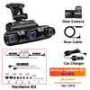 WiFi GPS Car DVR Dual Lens 8 Infrared Light Night Vision 3 Lens 170 Degree Dash Cam Car Camera 4 Channel - TheWellBeing4All