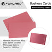 Business Name Cards Multicolor Aluminium Alloy Metal Sheet Testing Material for Laser Marking Machine - TheWellBeing4All