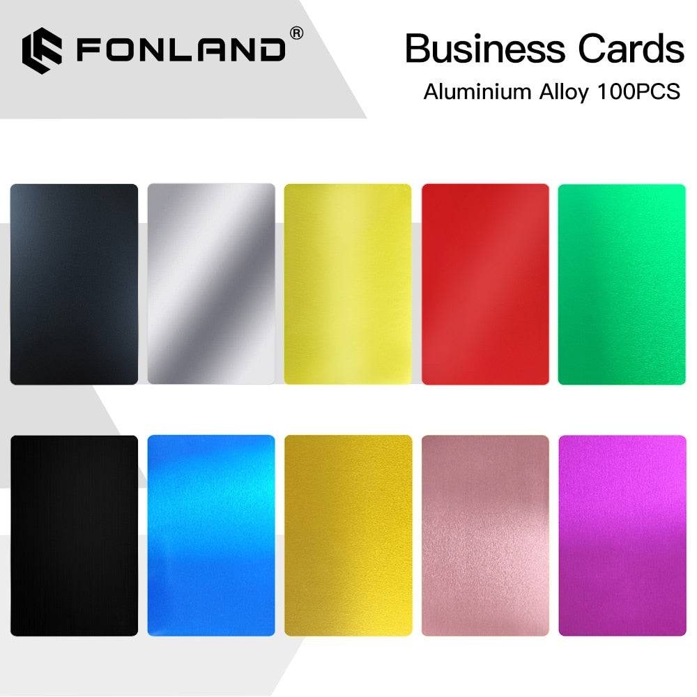 Business Name Cards Multicolor Aluminium Alloy Metal Sheet Testing Material for Laser Marking Machine - TheWellBeing4All