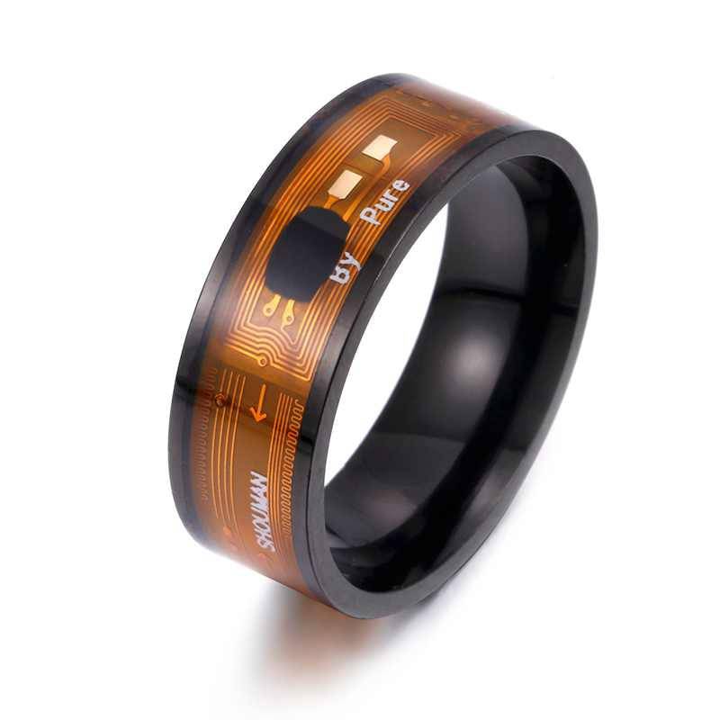 Men's Ring Magic Wear NFC Smart Ring Finger Digital Ring for Android phones with functional couple stainless steel ring - TheWellBeing4All