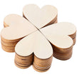 Wooden Hearts Blank Wood Slices 1cm-10cm DIY Crafts Wooden Circle Discs for Christmas Painting Wedding Decor - TheWellBeing4All