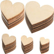 Wooden Hearts Blank Wood Slices 1cm-10cm DIY Crafts Wooden Circle Discs for Christmas Painting Wedding Decor - TheWellBeing4All