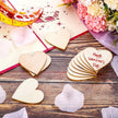 Wooden Hearts Blank Wood Slices 1cm-10cm DIY Crafts Wooden Circle Discs for Christmas Painting Wedding Decor - TheWellBeing4All