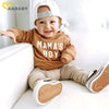 0-3Years Toddler Newborn Infant Baby Boy Clothes Sets Letter Long Sleeve Tops Pants Casual Outfits - TheWellBeing4All