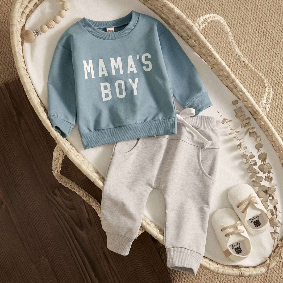 0-3Years Toddler Newborn Infant Baby Boy Clothes Sets Letter Long Sleeve Tops Pants Casual Outfits - TheWellBeing4All