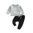 0-3Years Toddler Newborn Infant Baby Boy Clothes Sets Letter Long Sleeve Tops Pants Casual Outfits - TheWellBeing4All