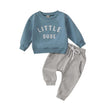 0-3Years Toddler Newborn Infant Baby Boy Clothes Sets Letter Long Sleeve Tops Pants Casual Outfits - TheWellBeing4All