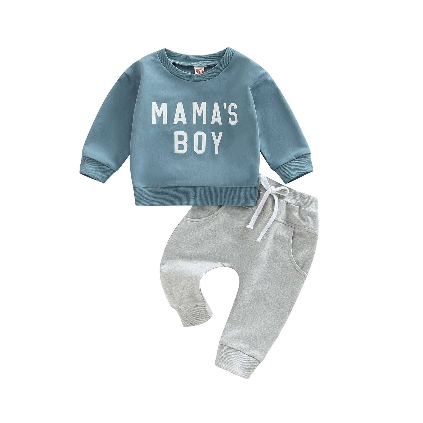 0-3Years Toddler Newborn Infant Baby Boy Clothes Sets Letter Long Sleeve Tops Pants Casual Outfits - TheWellBeing4All