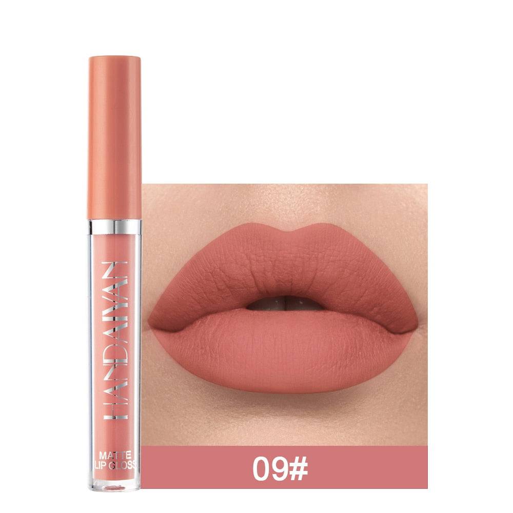 Velvet Matte Lip GLoss Long Lasting Waterproof Makeup Red Nude Liquid Lipsticks Non-Stick Cup Lip Tint - TheWellBeing4All