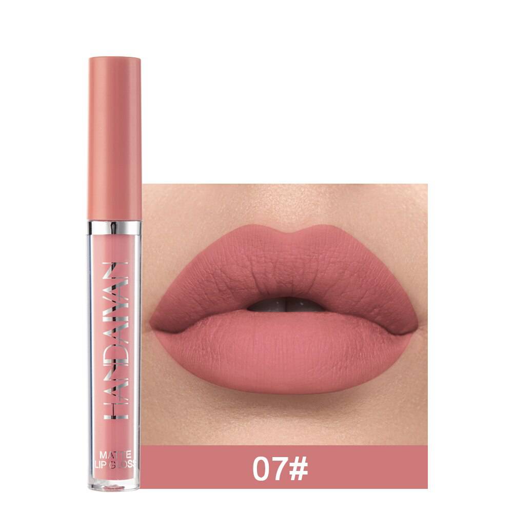 Velvet Matte Lip GLoss Long Lasting Waterproof Makeup Red Nude Liquid Lipsticks Non-Stick Cup Lip Tint - TheWellBeing4All