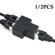 Network Rj45 Cable Port Network Cable Splitter Extender Plug Adapter Connector - TheWellBeing4All