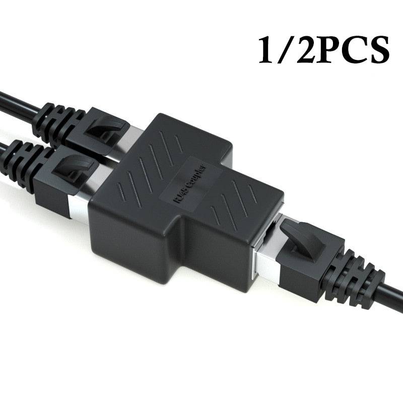 Network Rj45 Cable Port Network Cable Splitter Extender Plug Adapter Connector - TheWellBeing4All