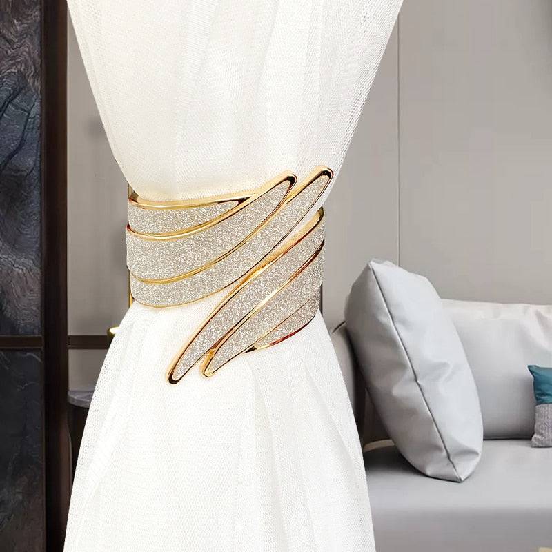 Angel Wings Curtain Tieback 2 Set - Elegant Metal Holdbacks for Bedroom and Living Room - TheWellBeing4All