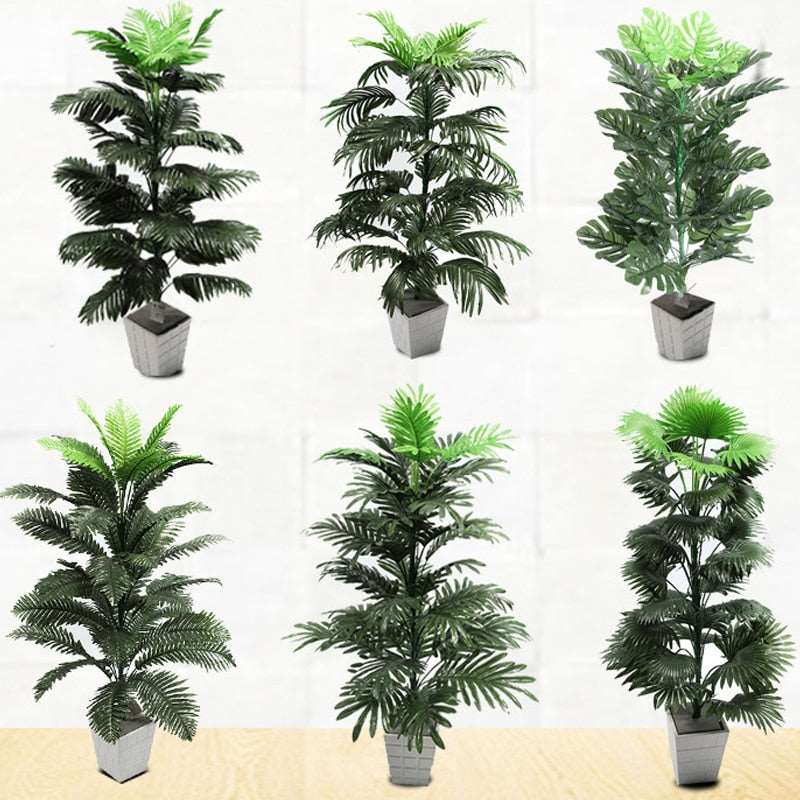 Artificial Plant Tropical Palm Tree Leaves Monstera Coconut Tree Without Pot - TheWellBeing4All