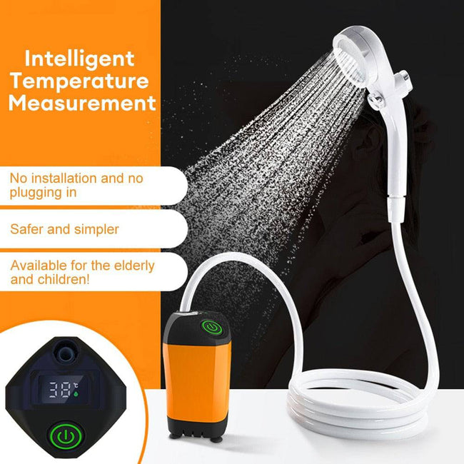 TheWellBeing™ Outdoor Camping, car and dog Portable Shower Pump Waterproof & Digital Display - TheWellBeing4All