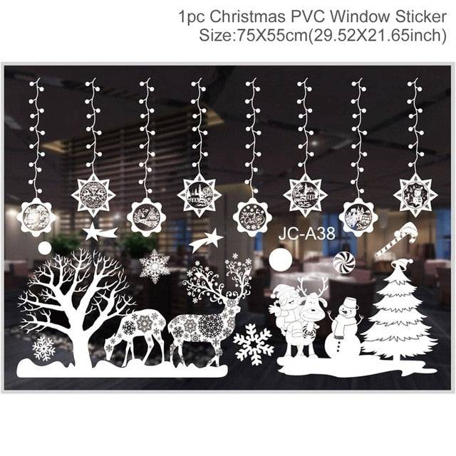 Christmas Wall Window Stickers Marry Christmas Decoration