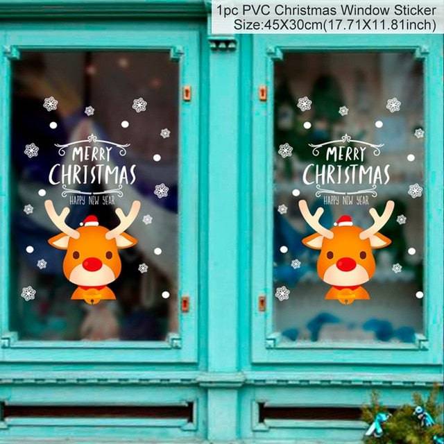 Christmas Wall Window Stickers Marry Christmas Decoration