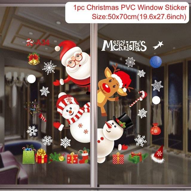 Christmas Wall Window Stickers Marry Christmas Decoration