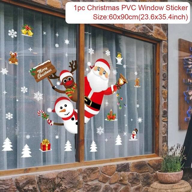 Christmas Wall Window Stickers Marry Christmas Decoration