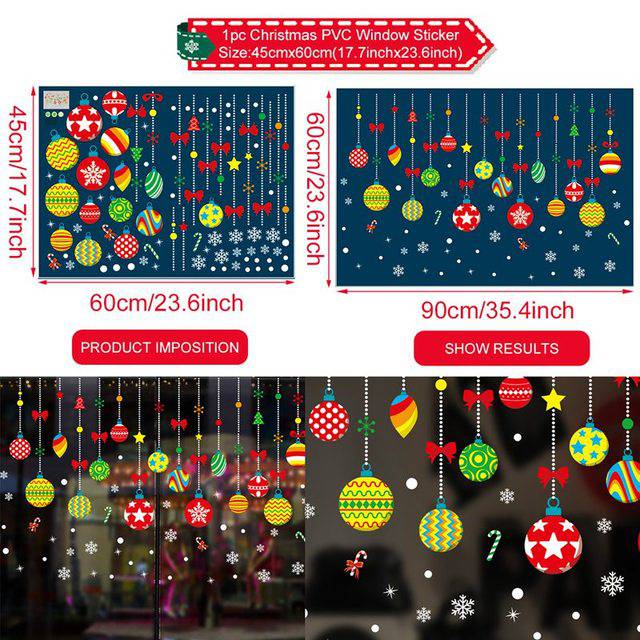 Christmas Wall Window Stickers Marry Christmas Decoration