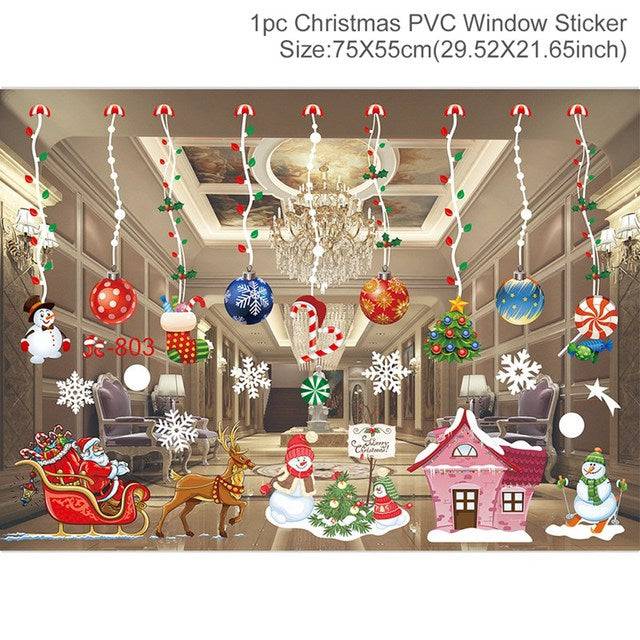 Christmas Wall Window Stickers Marry Christmas Decoration