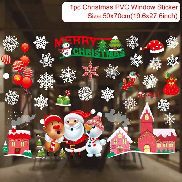 Christmas Wall Window Stickers Marry Christmas Decoration