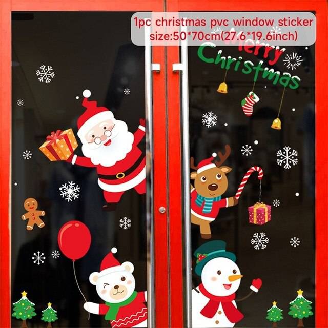 Christmas Wall Window Stickers Marry Christmas Decoration