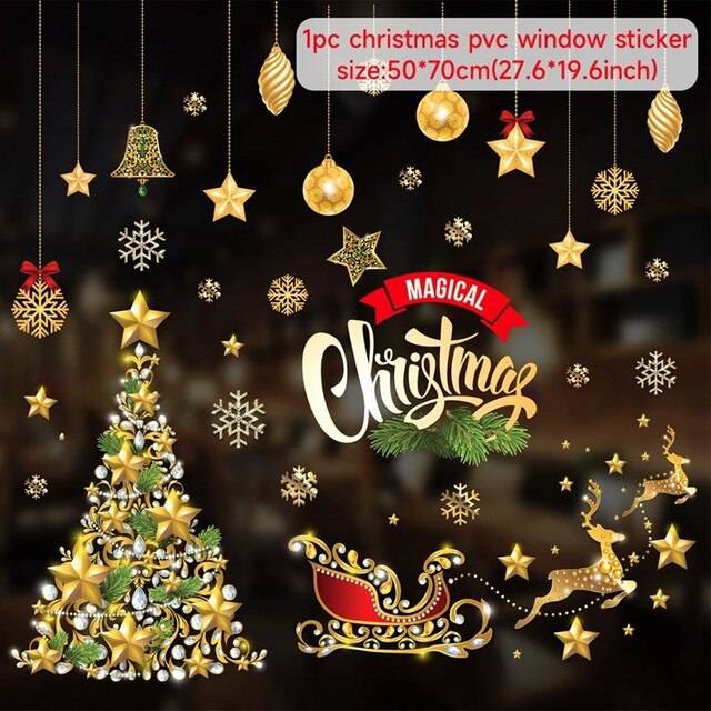 Christmas Wall Window Stickers Marry Christmas Decoration