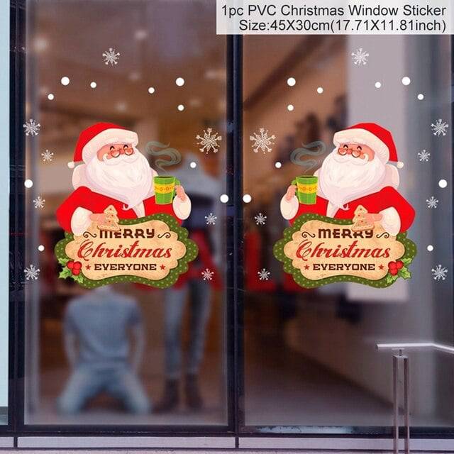 Christmas Wall Window Stickers Marry Christmas Decoration