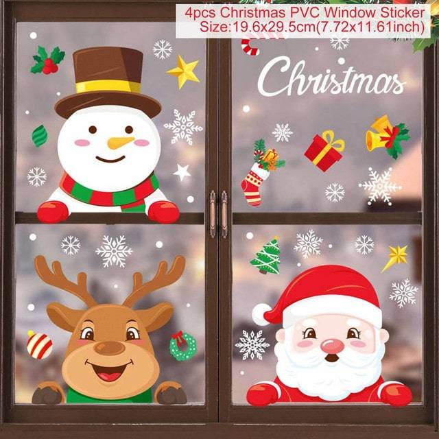 Christmas Wall Window Stickers Marry Christmas Decoration