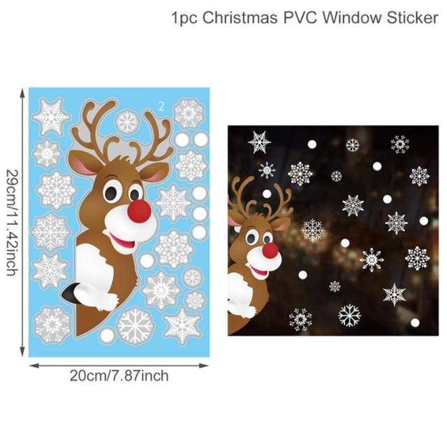 Christmas Wall Window Stickers Marry Christmas Decoration