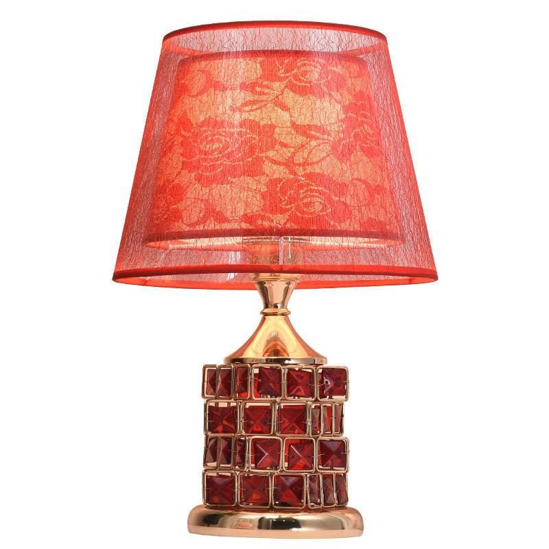 Crystal Table Lamp European Style  Sweet Bedroom Lamp Home Decor Golden Lamp - TheWellBeing4All