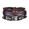 Braided Wrap Leather Bracelet for Men Vintage Life Tree Guitar Wood Beads Fashion Male Bracelets Wristband - TheWellBeing4All