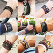 Braided Wrap Leather Bracelet for Men Vintage Life Tree Guitar Wood Beads Fashion Male Bracelets Wristband - TheWellBeing4All