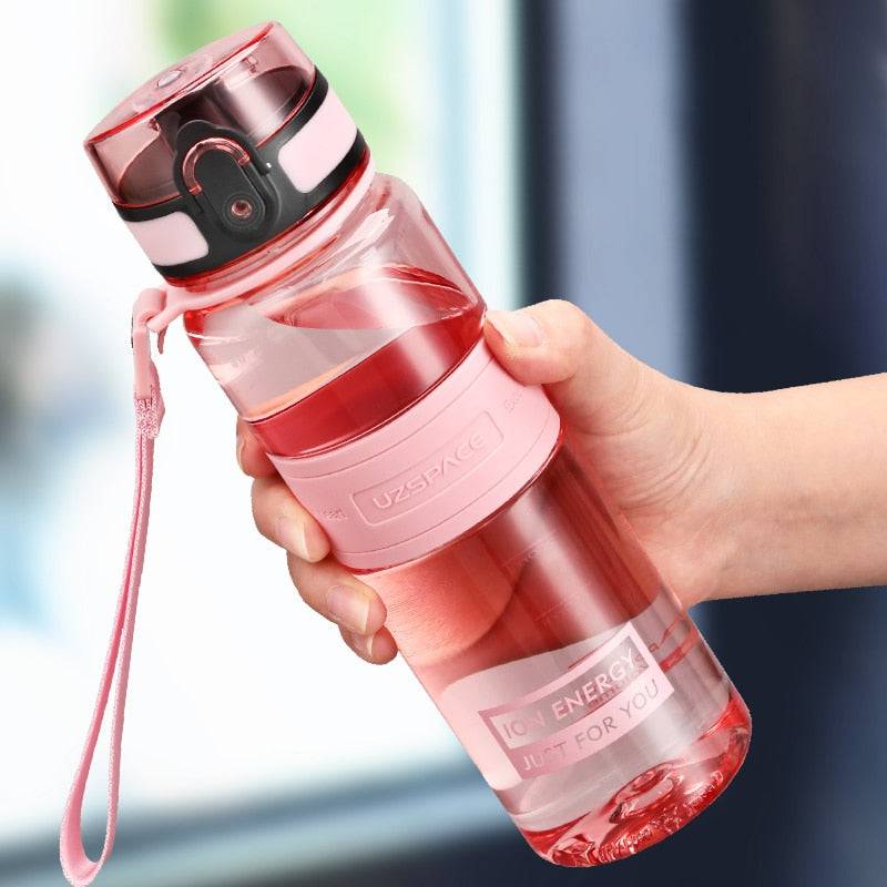 Fitness Sports Water Bottle Large Capacity Eco-Friendly Plastic Portable Leakproof Shaker Fruit Drink Bottle BPA Free - TheWellBeing4All