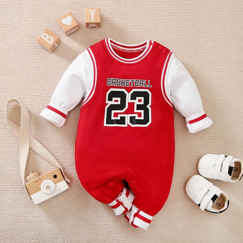 Prowow 0-18M Football Baseball Basketball Baby Boys Clothes Uniforms Sport Jersey Long Sleeve Newborns Rompers For Boys Clothing - TheWellBeing4All