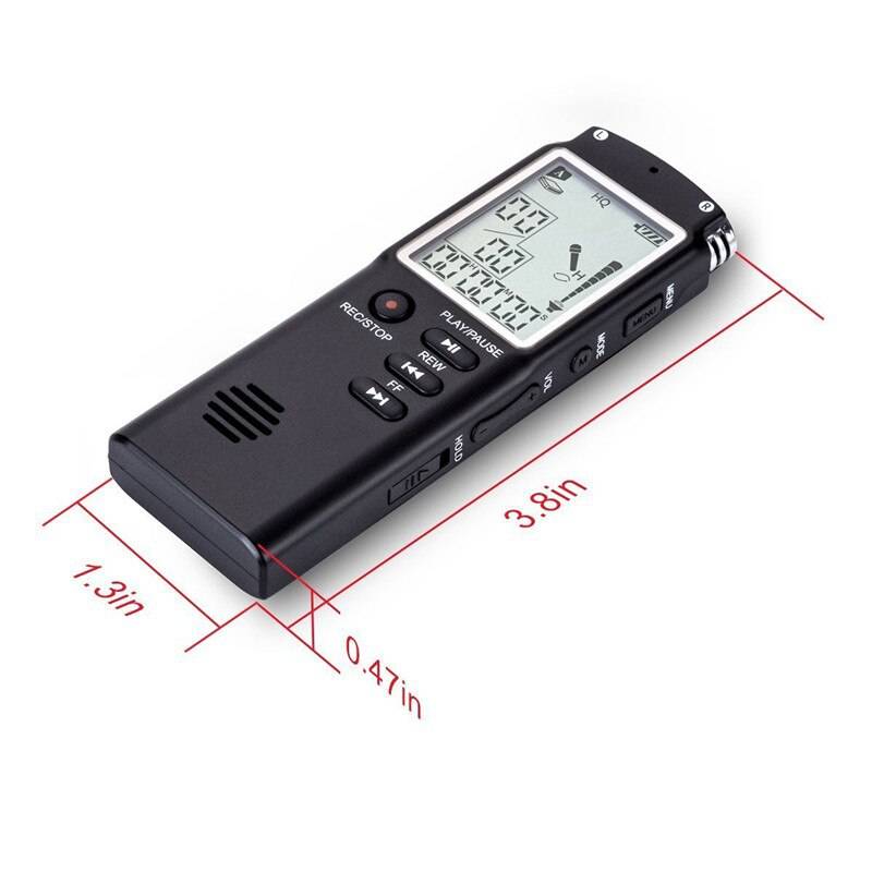 High-Quality Digital Audio Voice Recorder a key lock screen Telephone Recording Real Time Display with MP3 Player - TheWellBeing4All