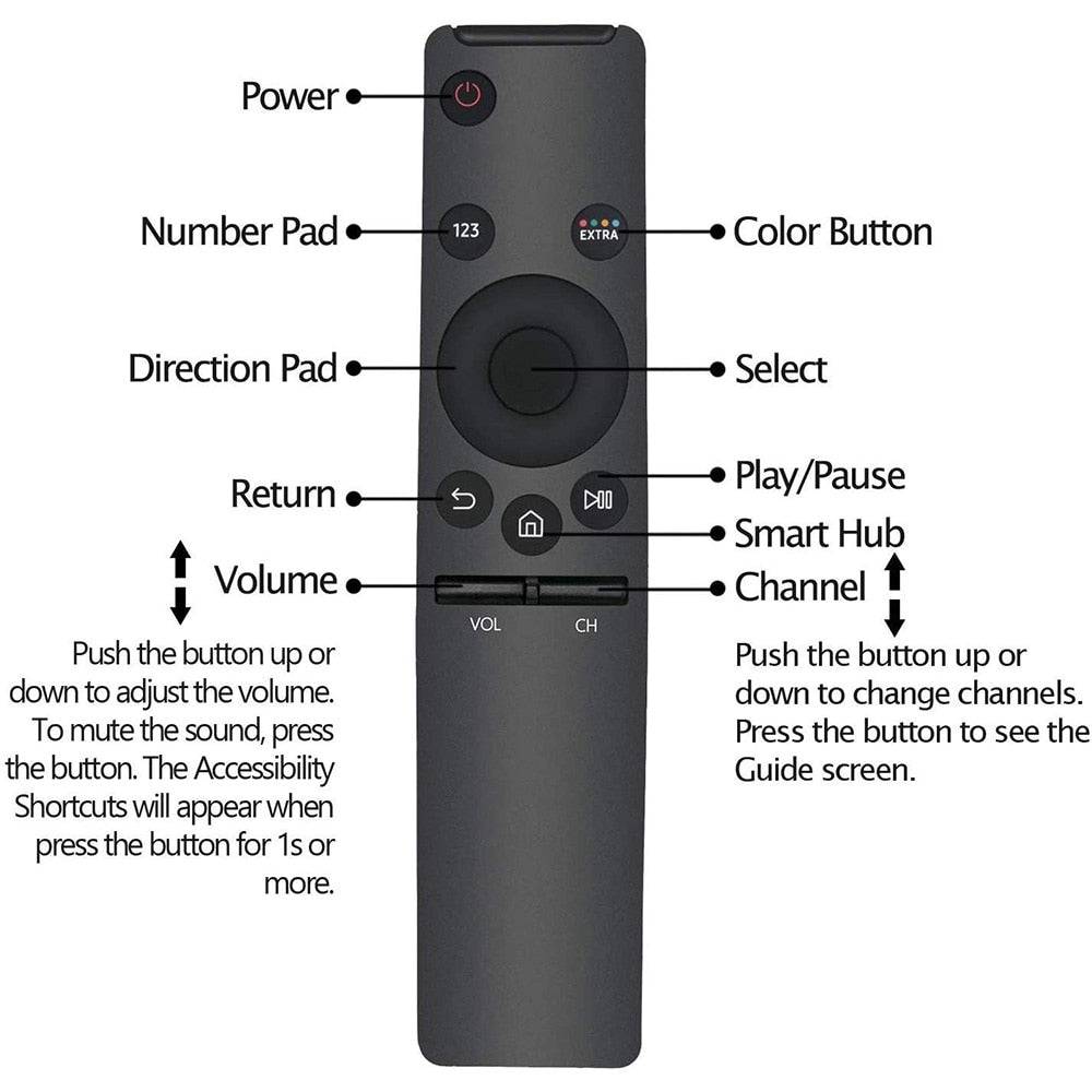 Samsung smart TV remote control BN59-01259B BN59-01259D/C 1260E HD 4K LCD TV remote control - TheWellBeing4All